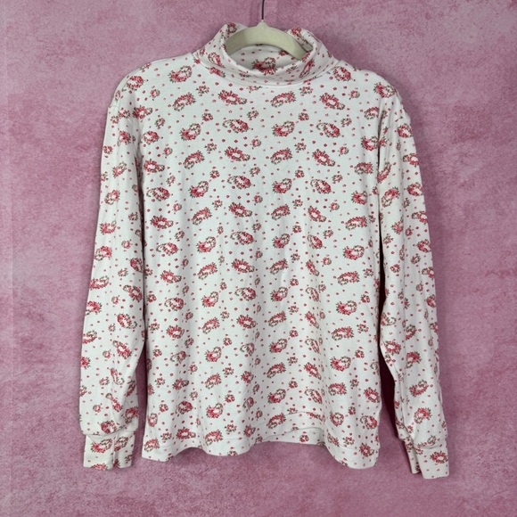 204. Bundle Women’s Floral Turtleneck Tops Long Sleeve Vintage Style M - Picture 5 of 13